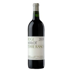 Santa Cruz Mountains AVA Merlot  'Torre' by Ridge Vineyards